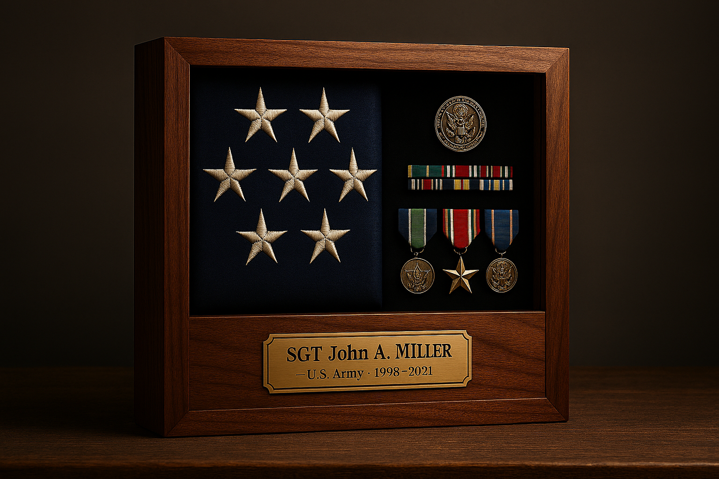 Military Shadow Box (Standard) — Black Walnut