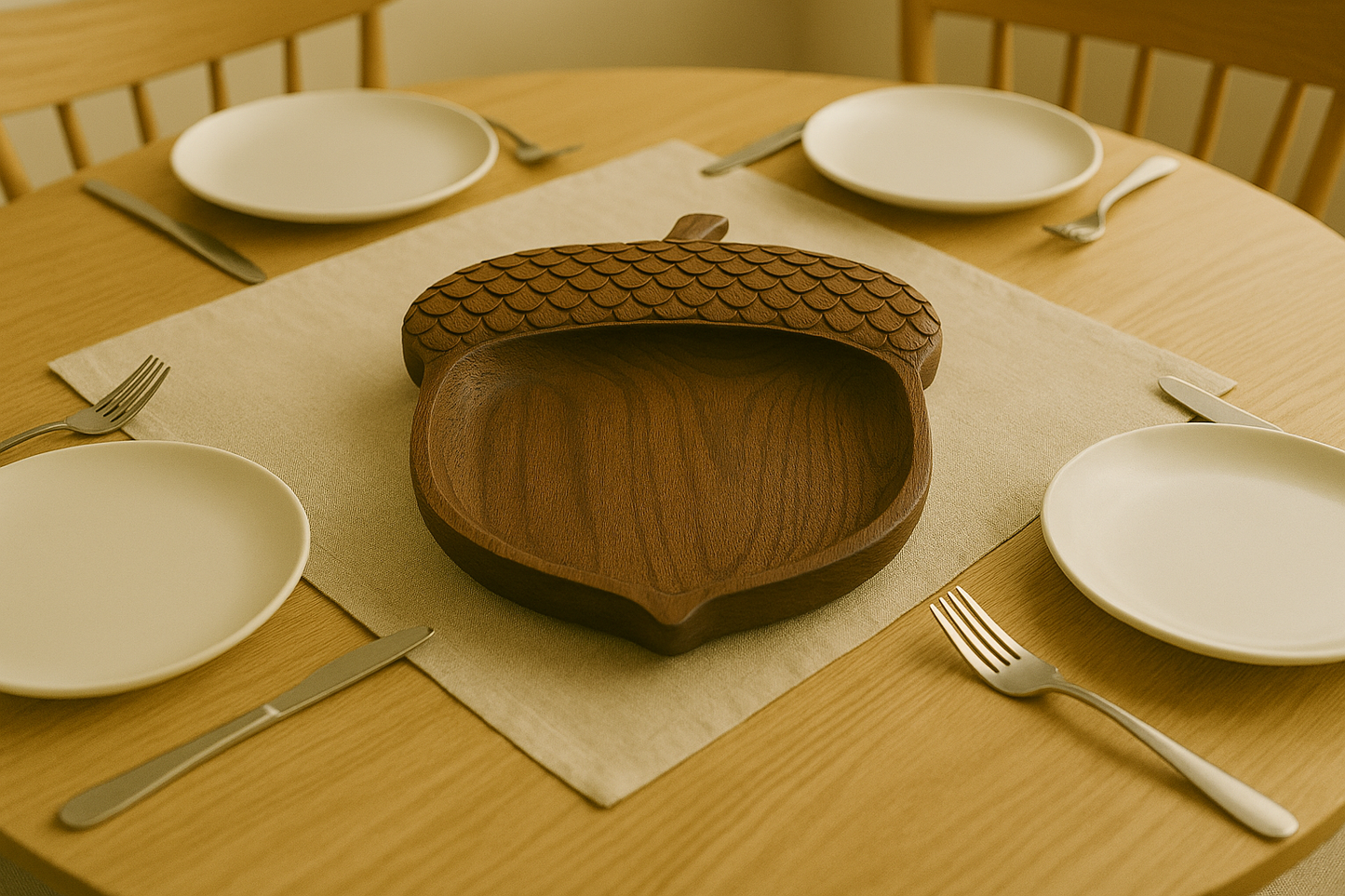 Woodland Harmony Acorn Snack Tray