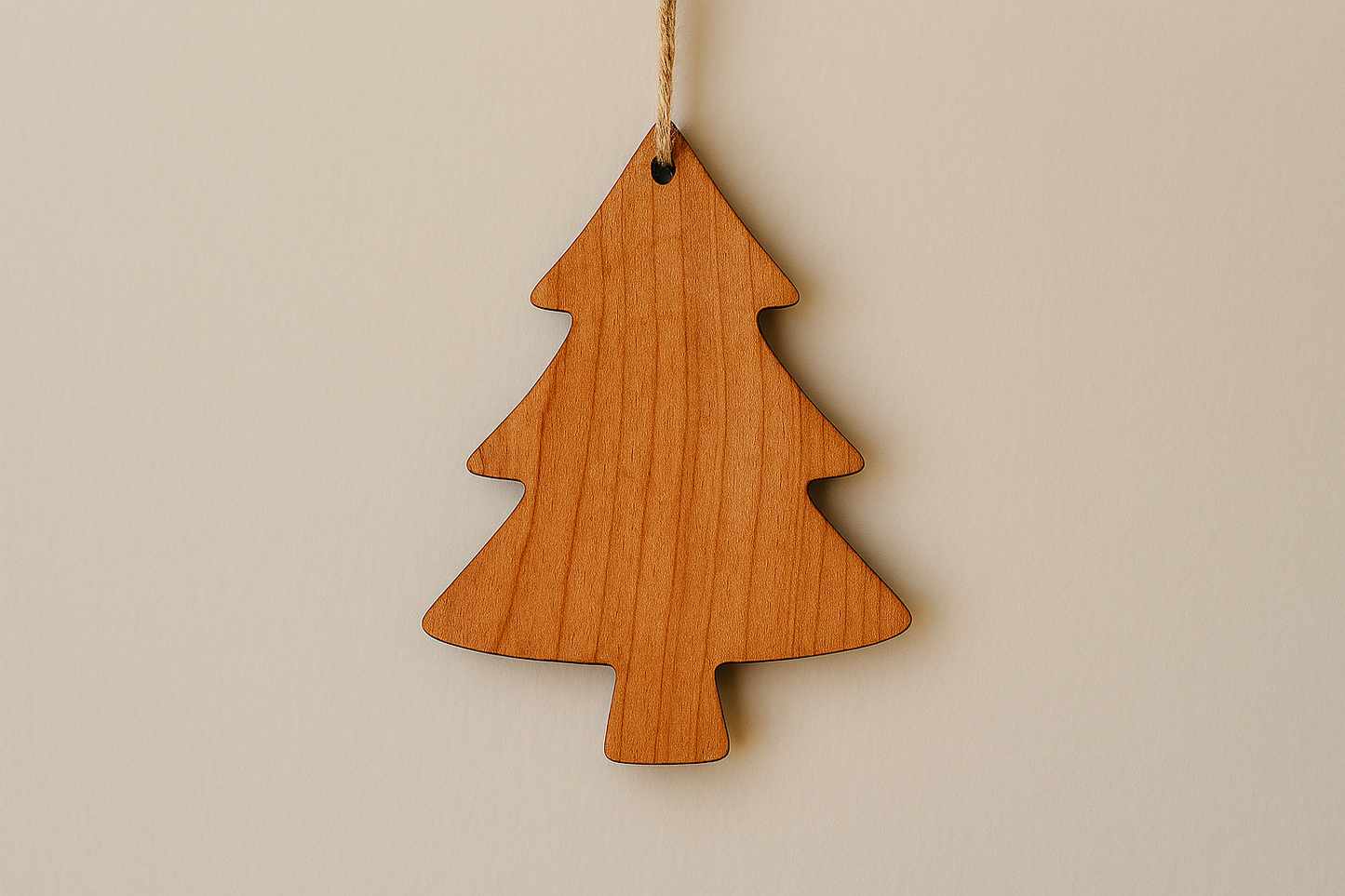 Handcrafted Hardwood Christmas Ornament — Personalized