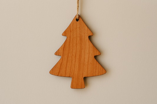 Handcrafted Hardwood Christmas Ornament — Personalized
