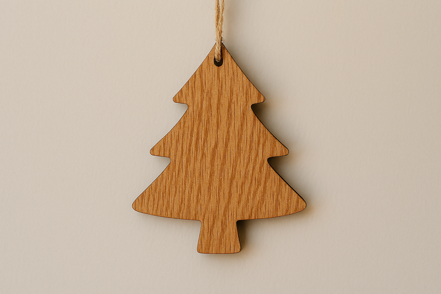 Handcrafted Hardwood Christmas Ornament — Personalized