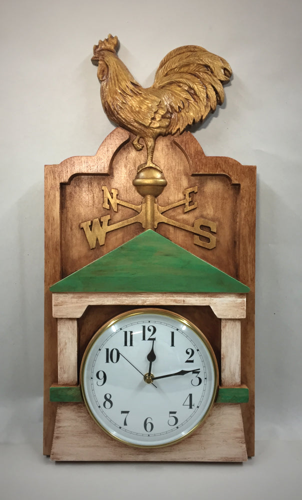 Heritage Glory Rooster Weathervane Clock