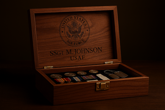 Military Keepsake Box (Large) — Black Walnut