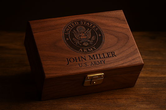 Military Keepsake Box (Small) — Black Walnut