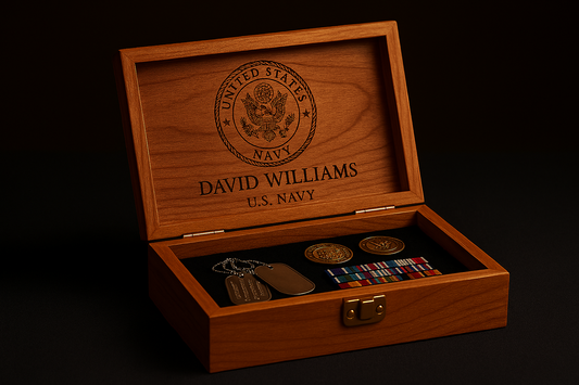 Military Keepsake Box (Small) — Cherry