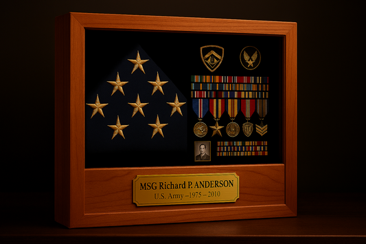 Military Shadow Box (Full Career) — Cherry