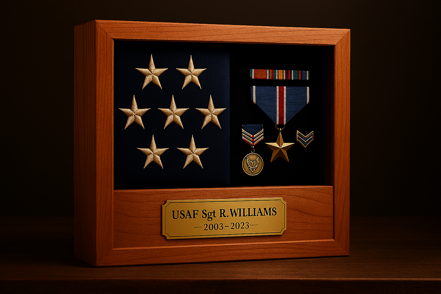 Military Shadow Box (Standard) — Cherry