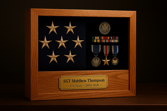 Military Shadow Box (Full Career) — Red Oak