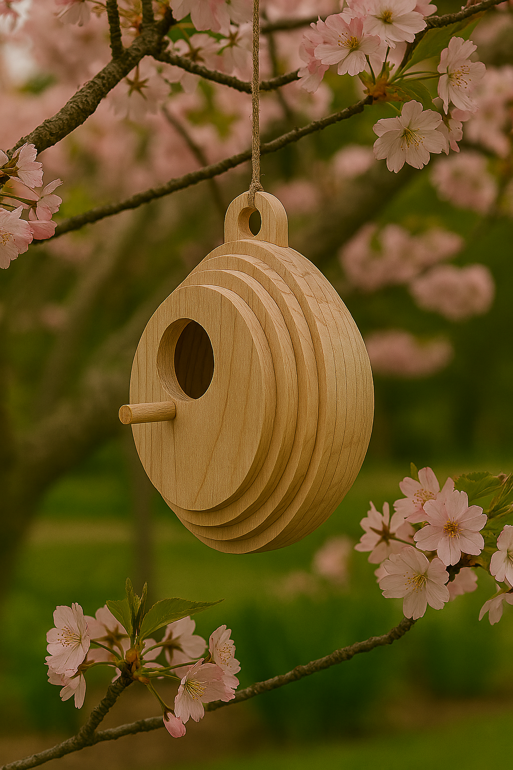 NestEgg Carved Birdhouse