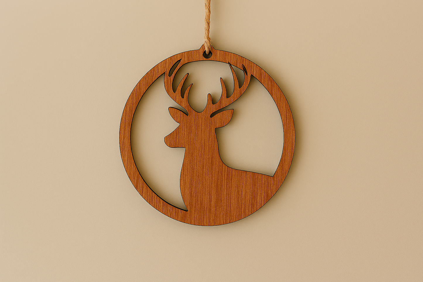 Handcrafted Hardwood Christmas Ornament — Personalized
