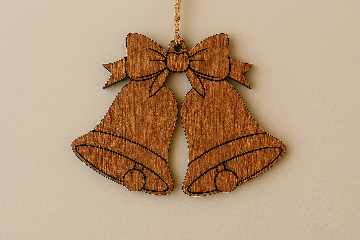 Handcrafted Hardwood Christmas Ornament — Personalized