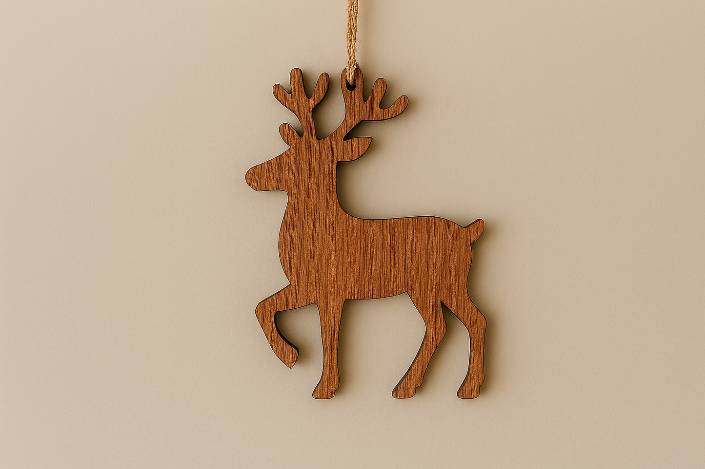 Handcrafted Hardwood Christmas Ornament — Personalized