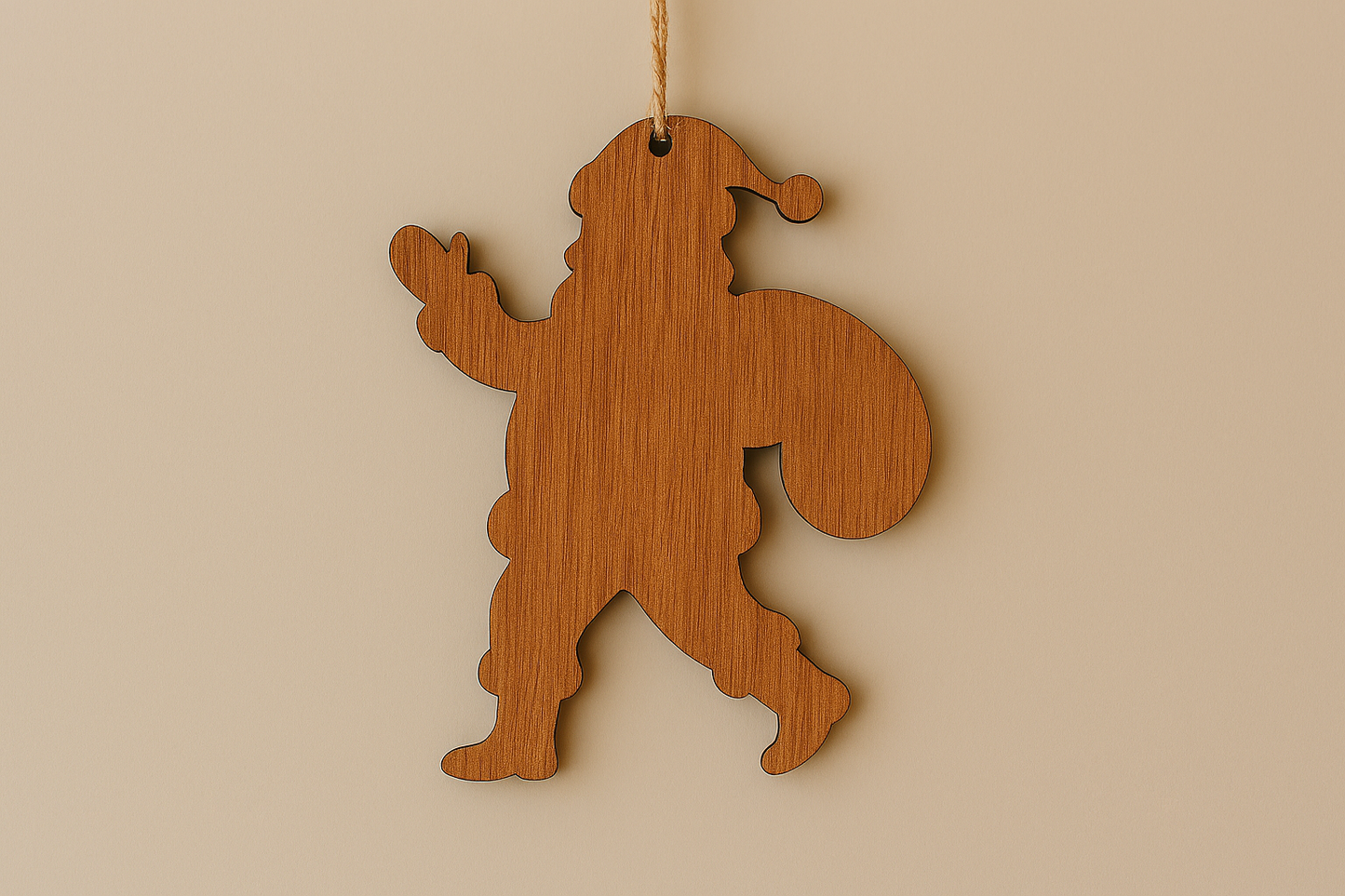 Handcrafted Hardwood Christmas Ornament — Personalized