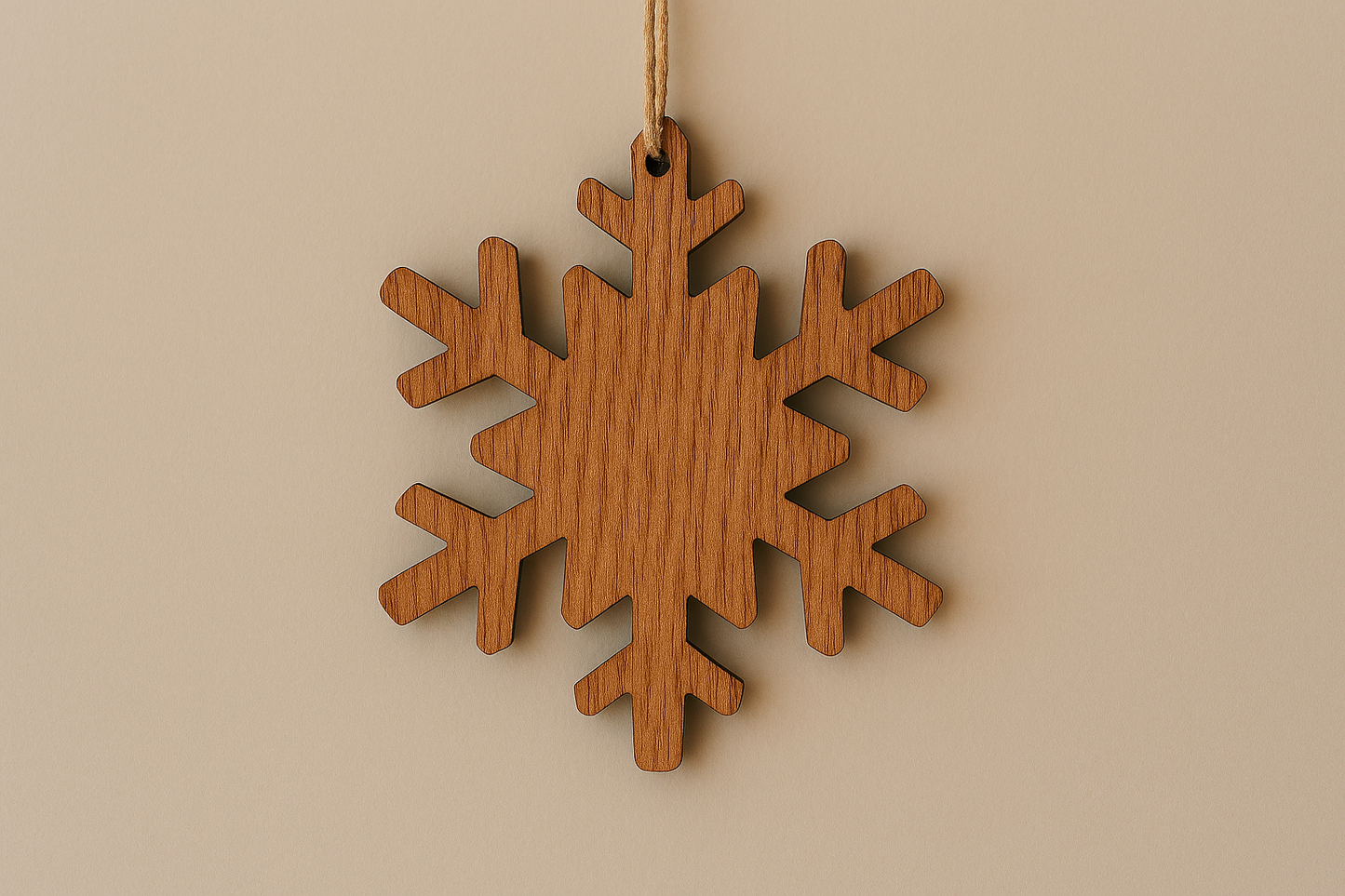 Handcrafted Hardwood Christmas Ornament — Personalized