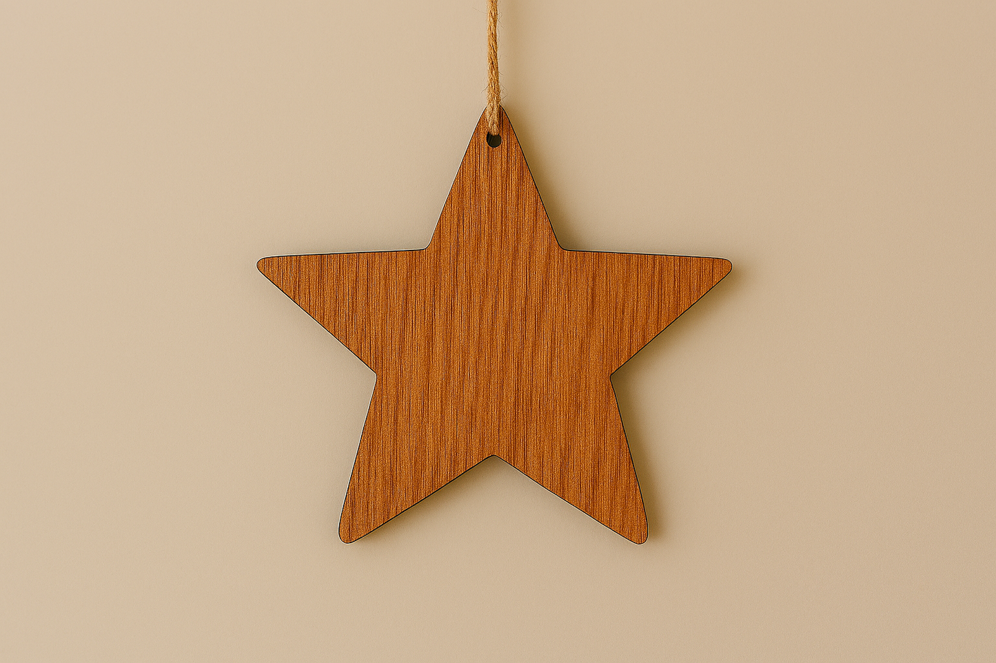 Handcrafted Hardwood Christmas Ornament — Personalized